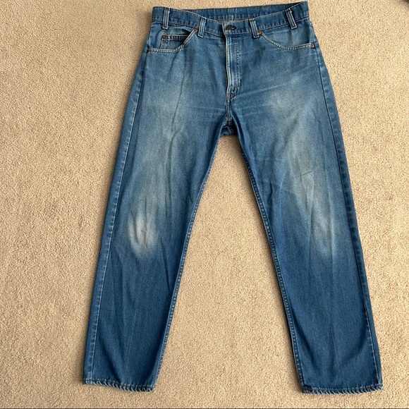 Vintage 80’s Levi’s Orange Tab 505 Classic Straight Leg Jeans USA / 36 X 30 - Picture 3 of 11
